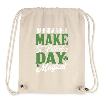Regenbogen-Vibes machen den St. Patricks Day magisch - Stanley/Stella recycelter Gym Bag - Naturweiß - Vorne