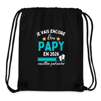 Encore Papy en 2026 Cadeau futur Papi humour - Sac à cordon recyclé Stanley/Stella - noir - Devant