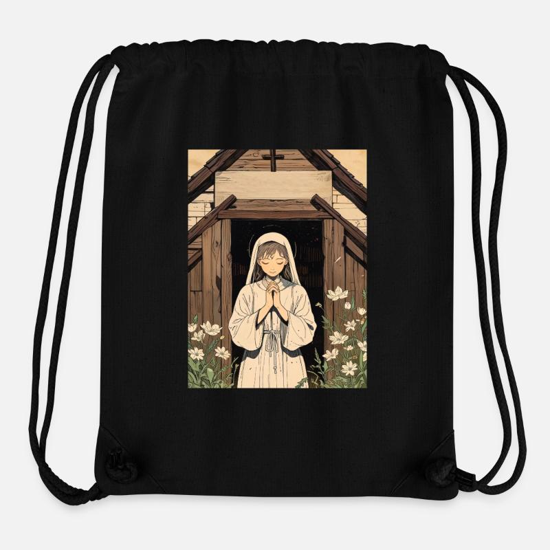 A Prayer Among the Wildflowers - Stanley/Stella Recycled Gym Bag - black