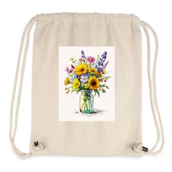 Ein Glas voller Freude - Stanley/Stella recycelter Gym Bag - Naturweiß - Vorne