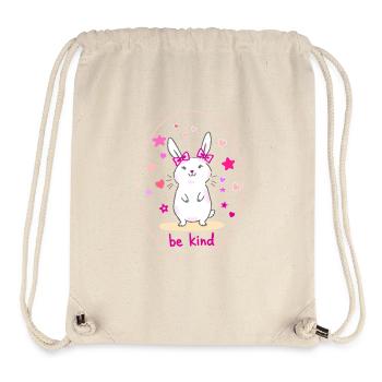 Süßer Hase mit rosa Schleifen – Be Kind - Stanley/Stella recycelter Gym Bag - Naturweiß - Vorne