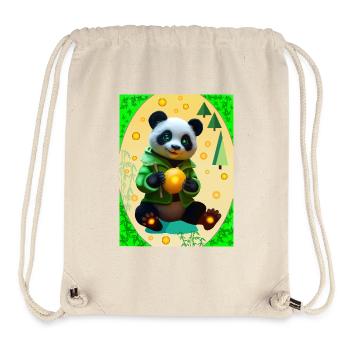 Charming Panda - Stanley/Stella Recycled Gym Bag - natural - Front