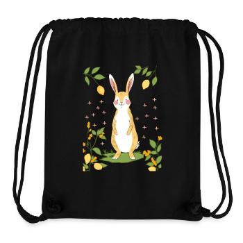 Cute Cartoon Rabbit with Lemons - Stanley/Stella Recycled Gym Bag - black - Front