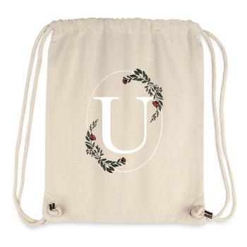 Buchstabe U - Stanley/Stella recycelter Gym Bag - Naturweiß - Vorne