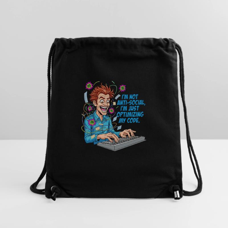 Code Optimierer: Anti-sozial? Nur am Coden! Stanley/Stella recycelter Gym Bag