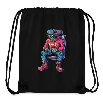 Undead Gamer : Zombie Gamer Trucker - Sac à cordon recyclé Stanley/Stella - noir - Devant