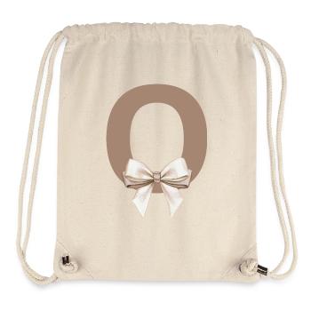Letter O Knot - Stanley/Stella Recycled Gym Bag - natural - Front