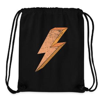 Lightning symbol in warm orange 3D - Stanley/Stella Recycled Gym Bag - black - Front