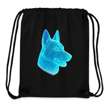Neon Wolf Head Net Art - Stanley/Stella Recycled Gym Bag - black - Front