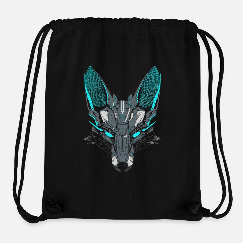 Méca Renard - Sac à cordon recyclé Stanley/Stella - noir