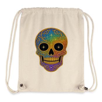 Regenbogen Totenkopf Design - Stanley/Stella recycelter Gym Bag - Naturweiß - Vorne