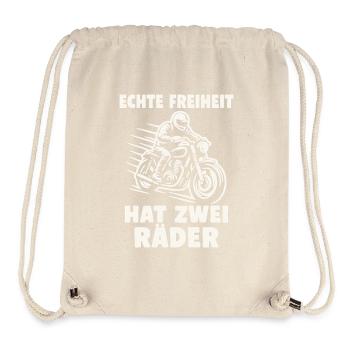Echte Freiheit hat zwei Räder - Stanley/Stella recycelter Gym Bag - Naturweiß - Vorne