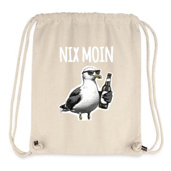 Lustiger Spruch Norddeutschland Möwe Bier - Stanley/Stella recycelter Gym Bag - Naturweiß - Vorne