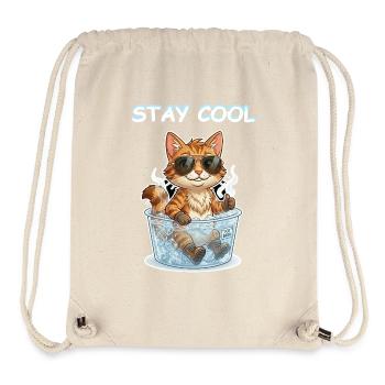 Eisbad Kätzchen Cool Bleiben - Stanley/Stella recycelter Gym Bag - Naturweiß - Vorne