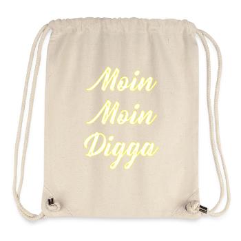 Moin Moin Digga Schriftzug - Stanley/Stella recycelter Gym Bag - Naturweiß - Vorne