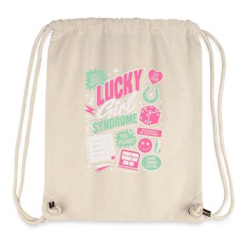 Lucky Girl Syndrome Motivation Design - Stanley/Stella recycelter Gym Bag - Naturweiß - Vorne
