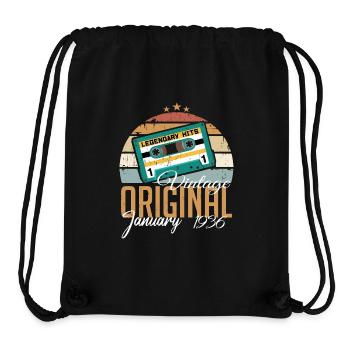 The legends were born in January 1936 - Stanley/Stella Recycled Gym Bag - black - Front