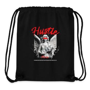Hustle More Statue d’ange avec des billets d’un dollar - Sac à cordon recyclé Stanley/Stella - noir - Devant