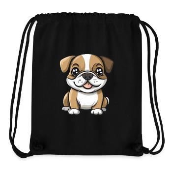 Bulldog Dog Cute - Stanley/Stella Recycled Gym Bag - black - Front