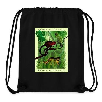 Animals in the jungle - Stanley/Stella Recycled Gym Bag - black - Front