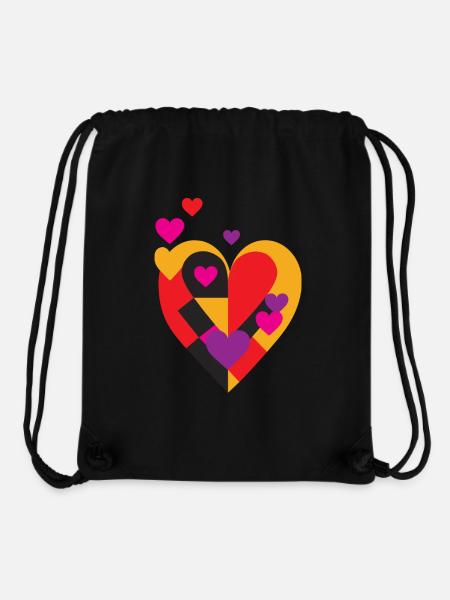 Colorful heart - Stanley/Stella Recycled Gym Bag - black