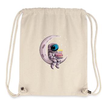 Astronaut Feiert Mit Kuchen Auf Dem Mond - Stanley/Stella recycelter Gym Bag - Naturweiß - Vorne