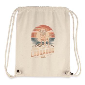 Labrador avec des lunettes de soleil dicton vintage - Sac à cordon recyclé Stanley/Stella - blanc naturel - Devant