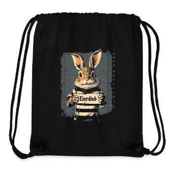 Hase Eierdieb Osterhase Mugshot Polizeifoto Ostern - Stanley/Stella recycelter Gym Bag - Schwarz - Vorne