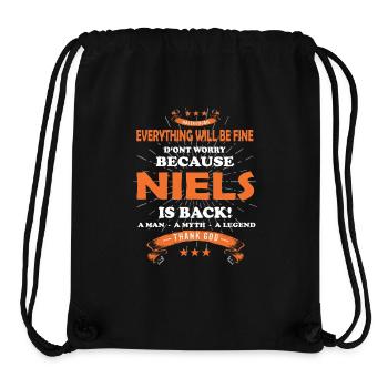 Everything will be fine Niels Is back - Stanley/Stella recycelter Gym Bag - Schwarz - Vorne