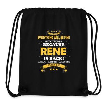 Everything will be fine Rene Is back - Stanley/Stella recycelter Gym Bag - Schwarz - Vorne