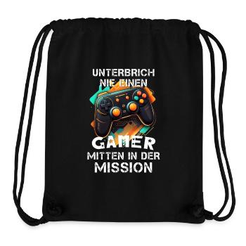 Gamer Zocker Gaming Konsole Videospiele lustig - Stanley/Stella recycelter Gym Bag - Schwarz - Vorne