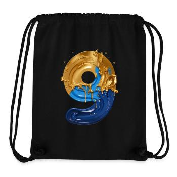 NR. 9 NUMMER 9 COOL 9. GEBURTSTAG - Stanley/Stella recycelter Gym Bag - Schwarz - Vorne