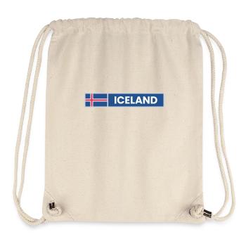 Iceland National Flag - Stanley/Stella Recycled Gym Bag - natural - Front