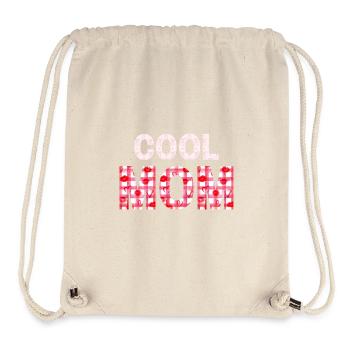 Heart Plaid Mom Statement - Stanley/Stella Recycled Gym Bag - natural - Front