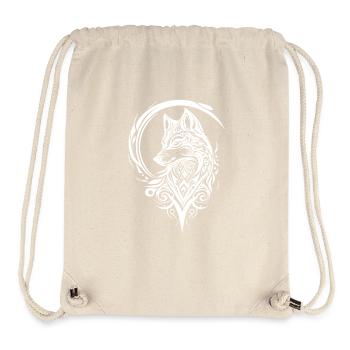 Pretty Wolf Portrait Tribal Tattoo Style - Stanley/Stella Recycled Gym Bag - natural - Front