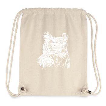 Elegante Vintage Wald Eule - Stanley/Stella recycelter Gym Bag - Naturweiß - Vorne