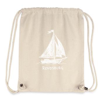 Rendsburg Segelboot – Skizzen-Design im Maritimen  - Stanley/Stella recycelter Gym Bag - Naturweiß - Vorne
