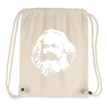 Karl Marx stencil - Sac à cordon recyclé Stanley/Stella - blanc naturel - Devant