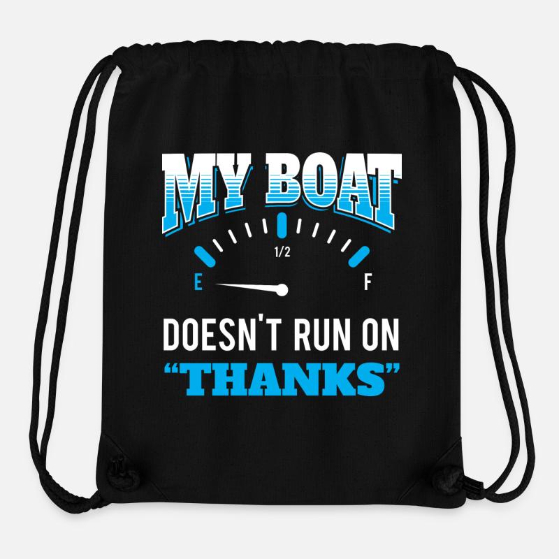 My boat does not run on Thanks Motorboat captain - Stanley/Stella Recycled Gym Bag - black