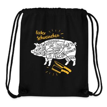 savoureux cadeau drôle de chemise de barbecue de porc - Sac à cordon recyclé Stanley/Stella - noir - Devant