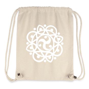 Keltische Blume und Sonne (weiß) - Stanley/Stella recycelter Gym Bag - Naturweiß - Vorne