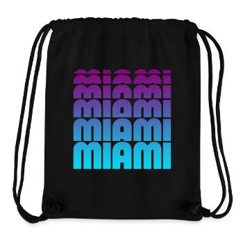 Miami Gradient Grid - Stanley/Stella recycelter Gym Bag - Schwarz - Vorne