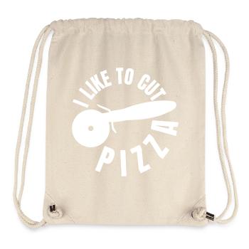 I like to slice pizza - Stanley/Stella Recycled Gym Bag - natural - Front