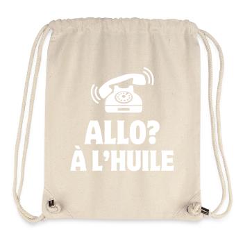 allo, téléphone humour, portable - Sac à cordon recyclé Stanley/Stella - blanc naturel - Devant