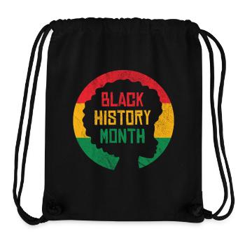 Black History Month - Stanley/Stella recycelter Gym Bag - Schwarz - Vorne