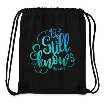 Be still and know - Stanley/Stella Recycled Gym Bag - black - Front
