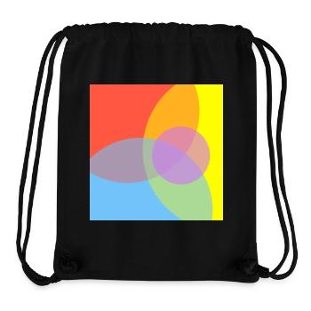 Motif de jeu de couleurs - Sac à cordon recyclé Stanley/Stella - noir - Devant