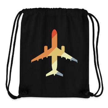 Flugzeug Retro - Stanley/Stella recycelter Gym Bag - Schwarz - Vorne