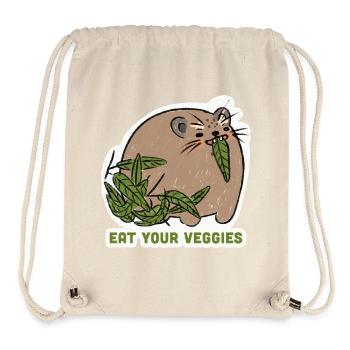 Eat Your Veggies – Lustiges Tiermotiv - Stanley/Stella recycelter Gym Bag - Naturweiß - Vorne