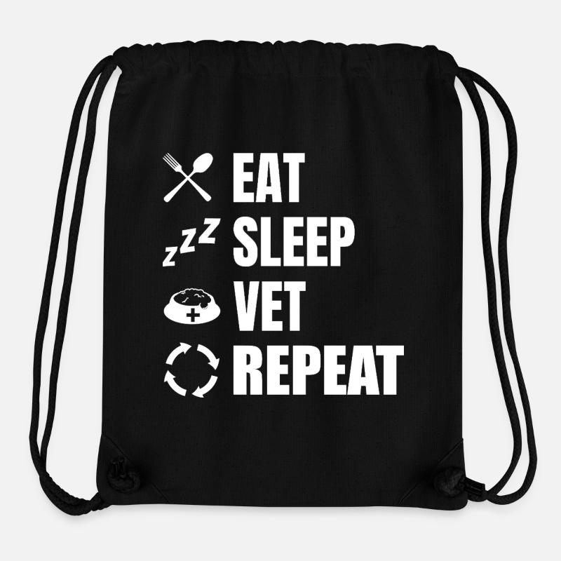 Food Sleeping Veterinary - Stanley/Stella Recycled Gym Bag - black